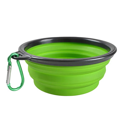 Pet Food Water Bowl 2-in-1 Dog Bowl, Silicone Foldable Portable Bowl, Four Seasons Outdoor Travel Collapsible Bowl, 1PC