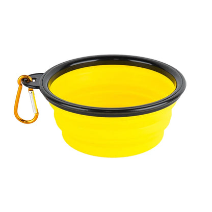 Pet Food Water Bowl 2-in-1 Dog Bowl, Silicone Foldable Portable Bowl, Four Seasons Outdoor Travel Collapsible Bowl, 1PC